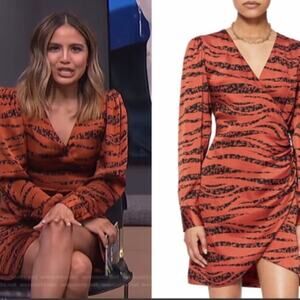 Anine Bing Silk Wrap Penelope Dress XS